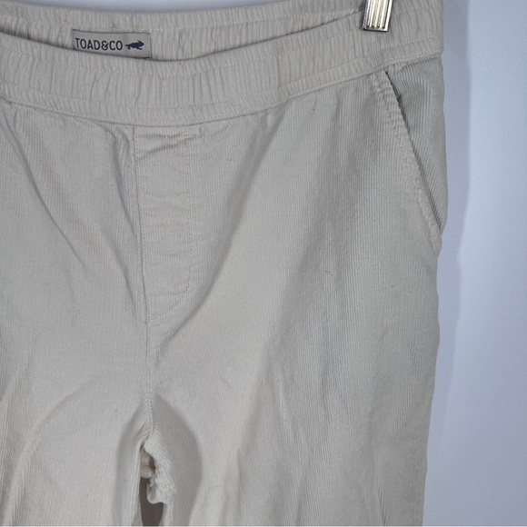 Toad & Co Women's Scouter Cord Pull-On Pant Size Medium Almond Cream Ankle - Picture 3 of 6